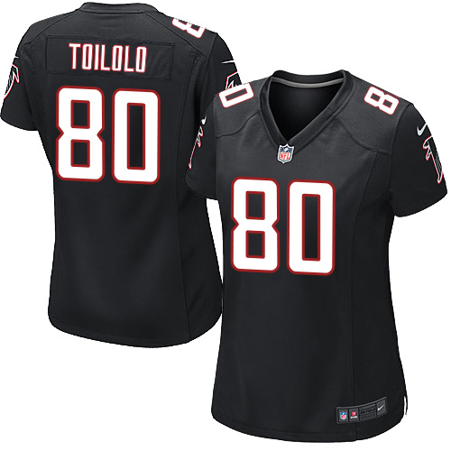 Women's Elite Levine Toilolo Nike Jersey Black Alternate - #80 NFL Atlanta Falcons